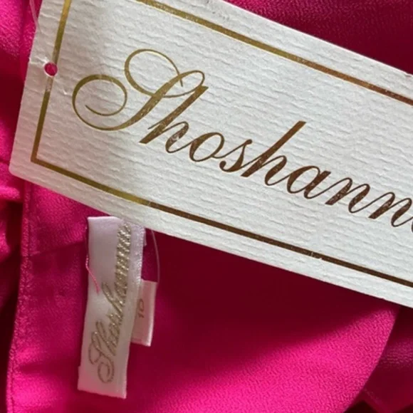 Shoshanna Midi Pink Dress Sz10  NWT has pockets! - Picture 5 of 7